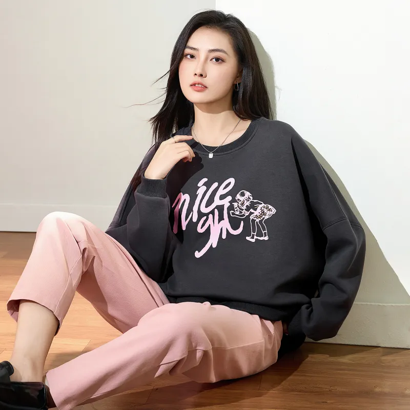 SMEN Sweatshirts Women's Gray-7