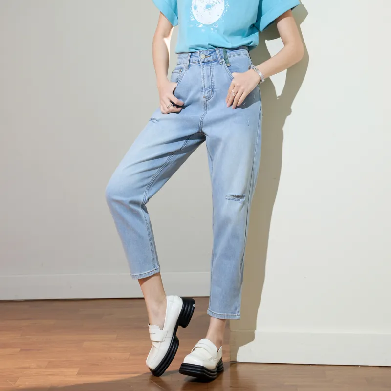 SMEN Jeans Women's Denim Blue-5
