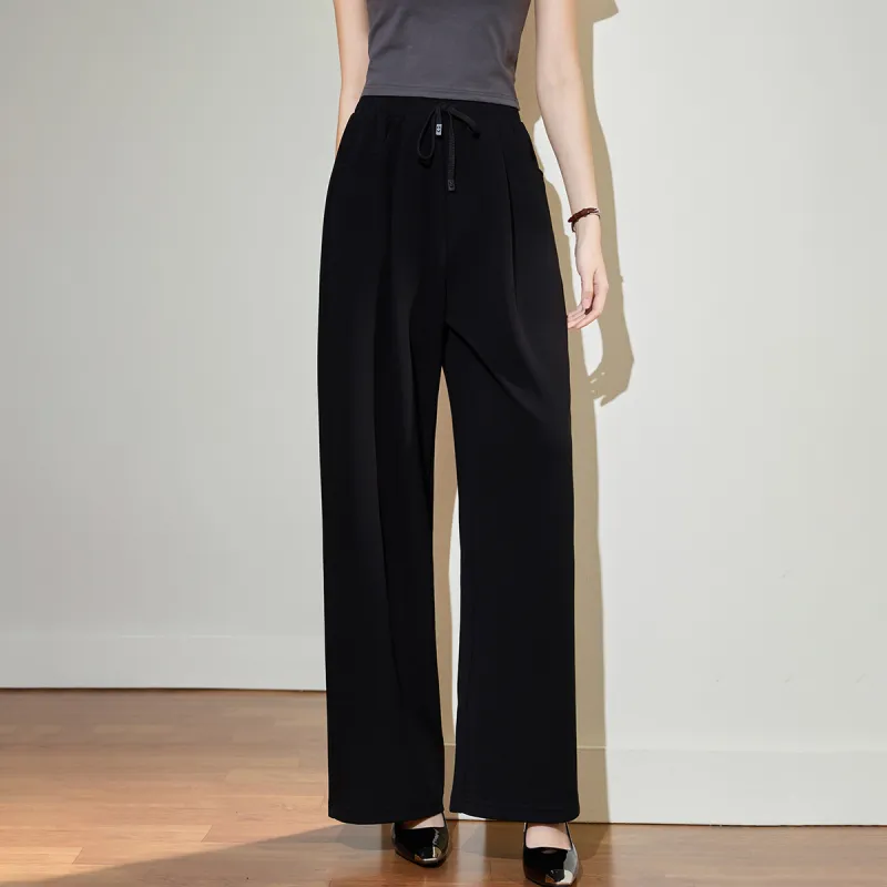 SMEN Casual Pants Women's Black-5