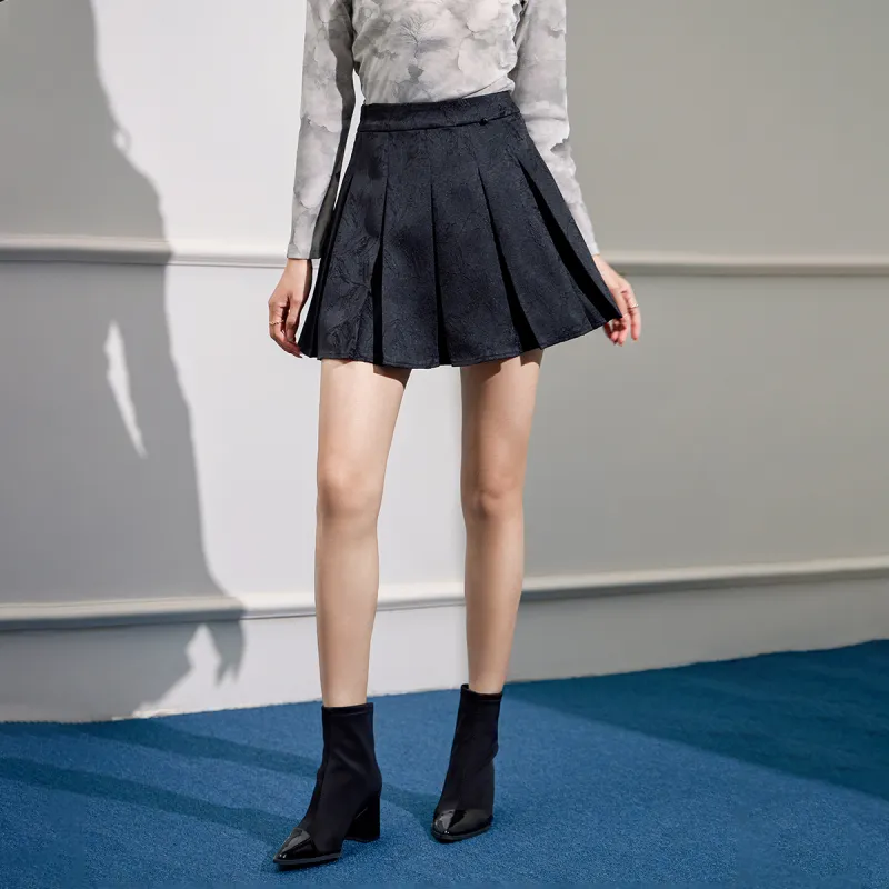 SMEN Casual Short Skirts Women's Black-4