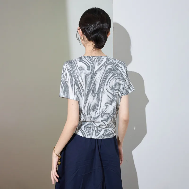 SMEN T Shirts Women's Gray-1