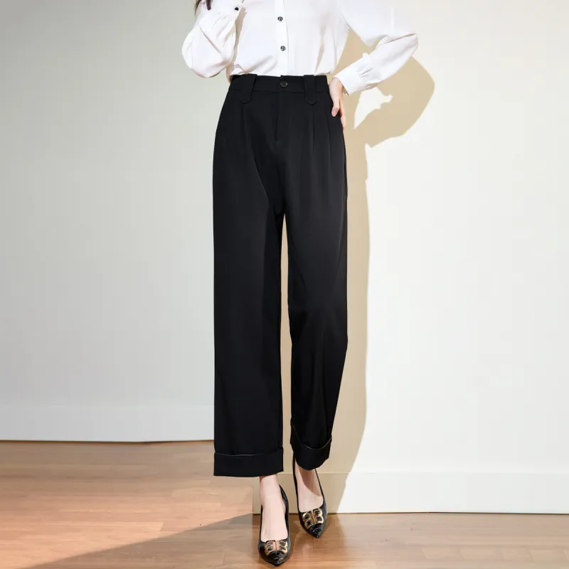SMEN Casual Pants Women's Black-5