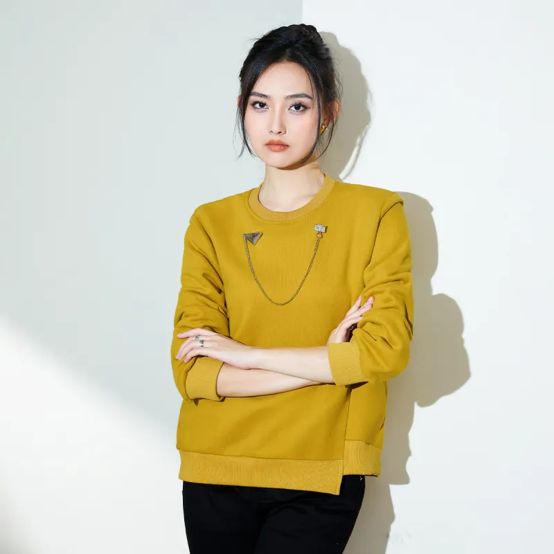 SMEN Sweatshirts Women's Yellow-7