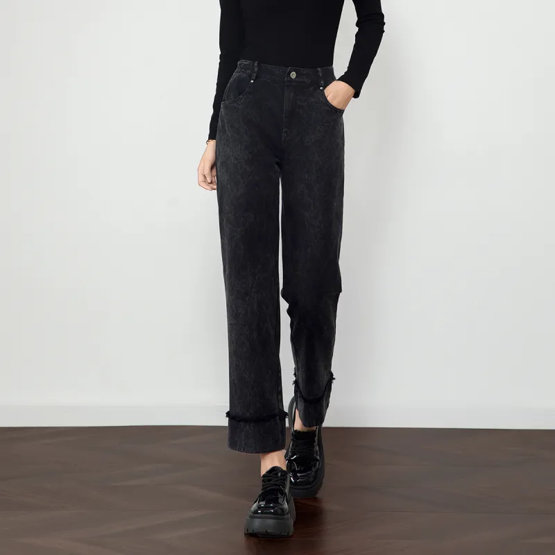 SMEN Jeans Women's Black-3
