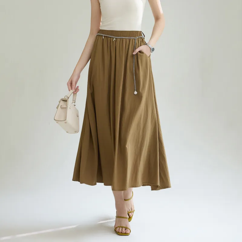 SMEN Casual Long Skirts Women's-14