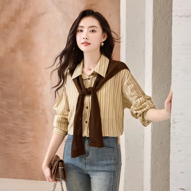 SMEN Shirts Women's Coffee-2
