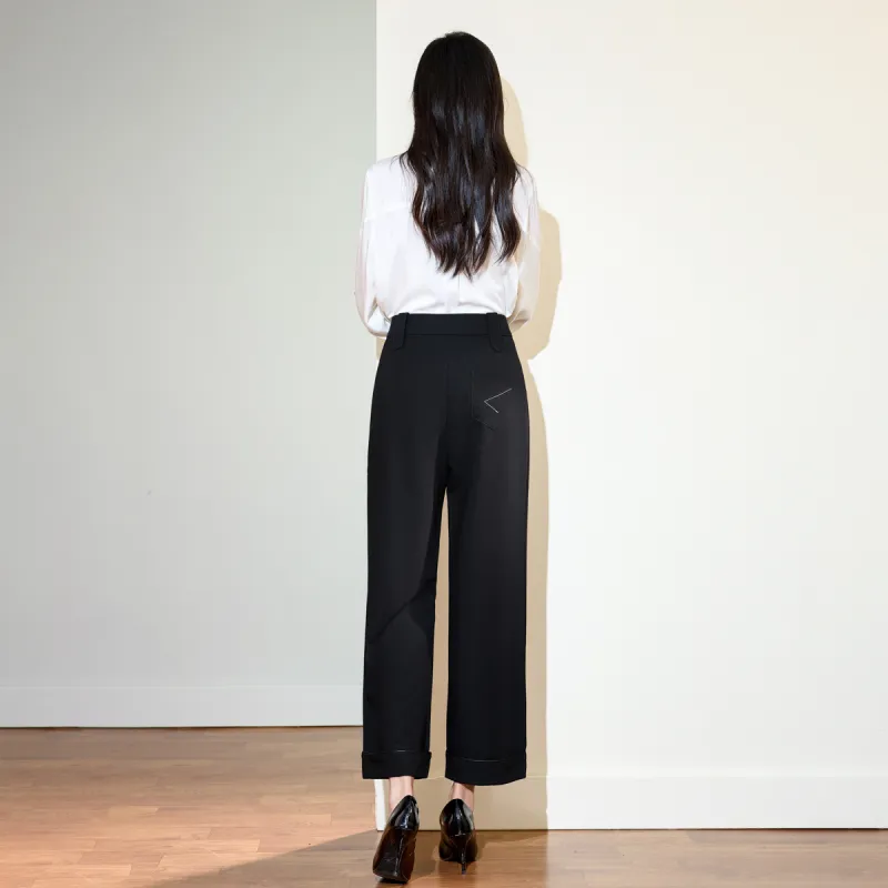 SMEN Casual Pants Women's Black-3