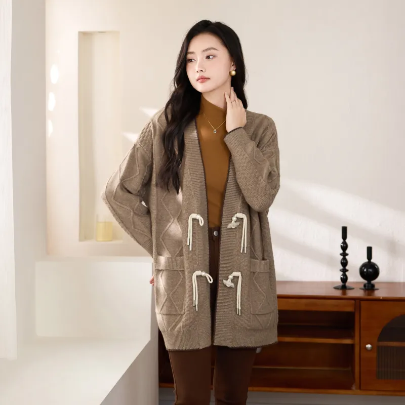 SMEN Knitwear Women's Coffee-9