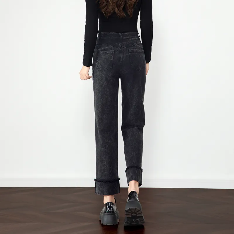 SMEN Jeans Women's Black-9