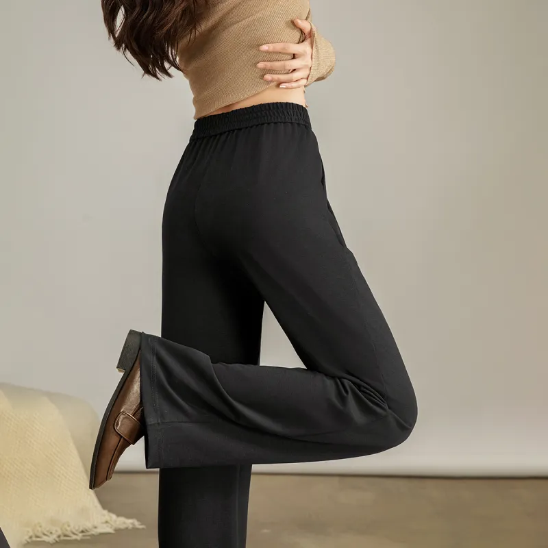 SMEN Casual Pants Women's Black-7