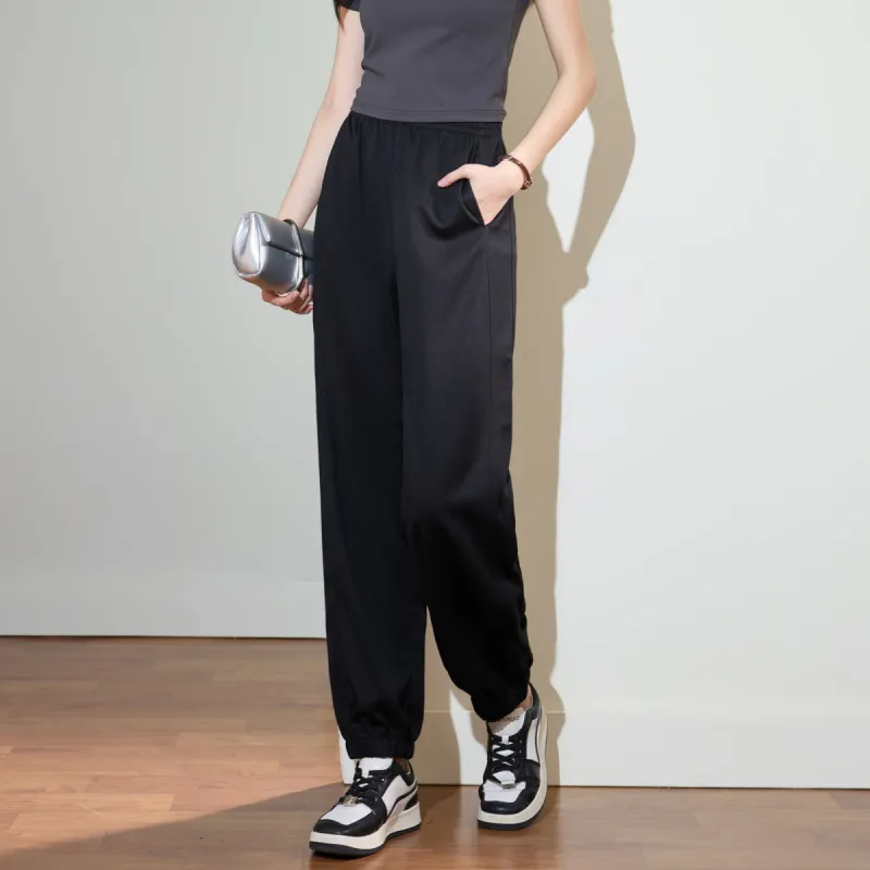 SMEN Casual Pants Women's Black-7