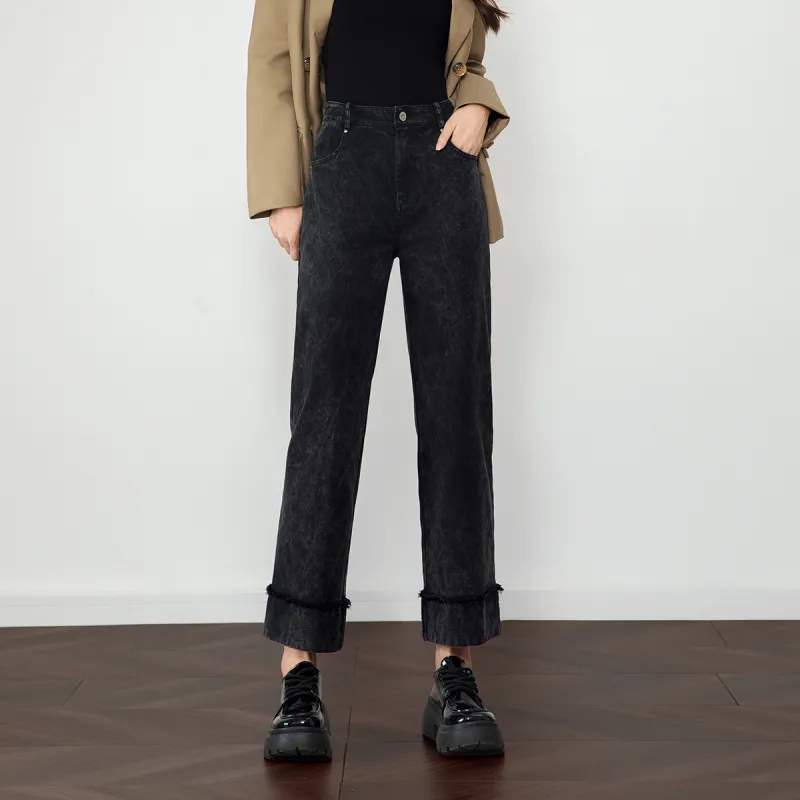 SMEN Jeans Women's Black-5