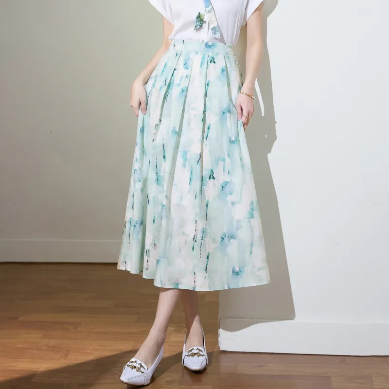 SMEN Casual Long Skirts Women's Multicolor-1