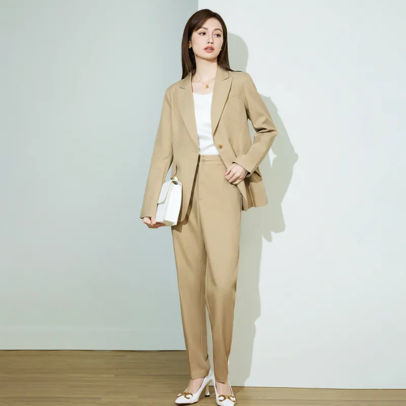 SMEN Business Suit Women's Khaki-5