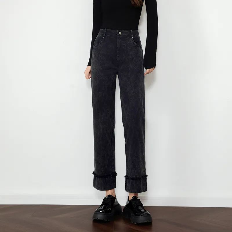 SMEN Jeans Women's Black-8