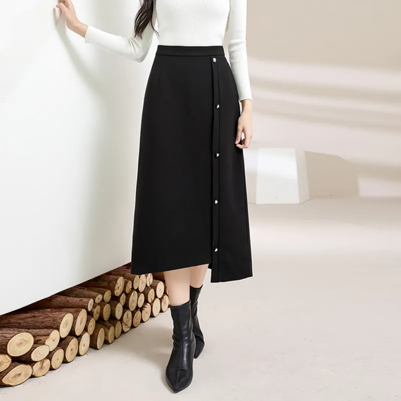 SMEN Casual Long Skirts Women's-4