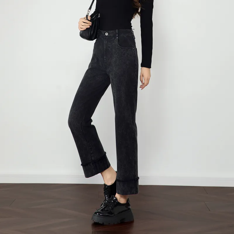 SMEN Jeans Women's Black-2