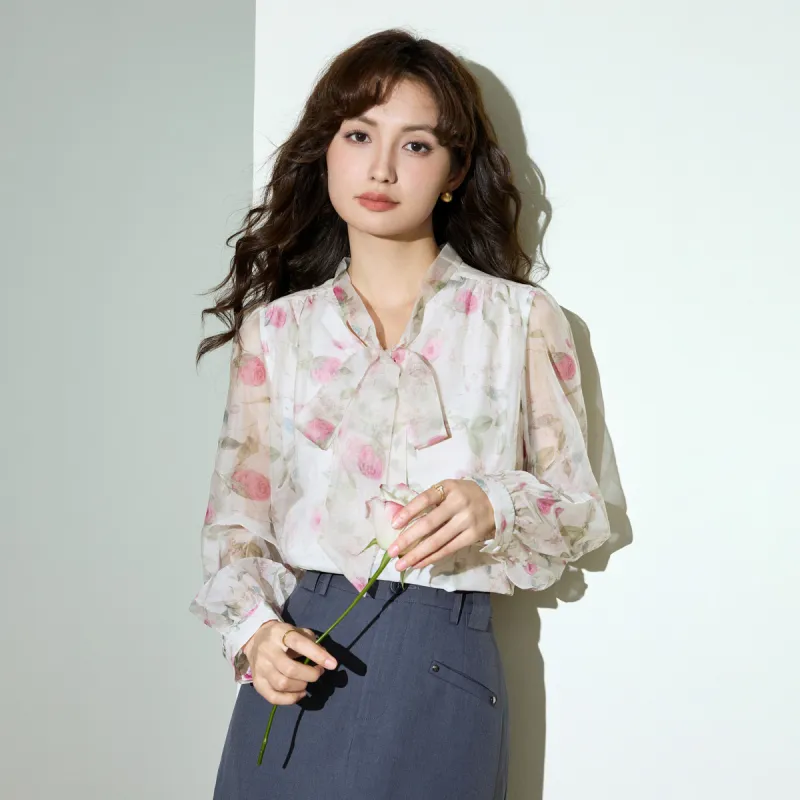 SMEN Chiffon Shirts Women's-15