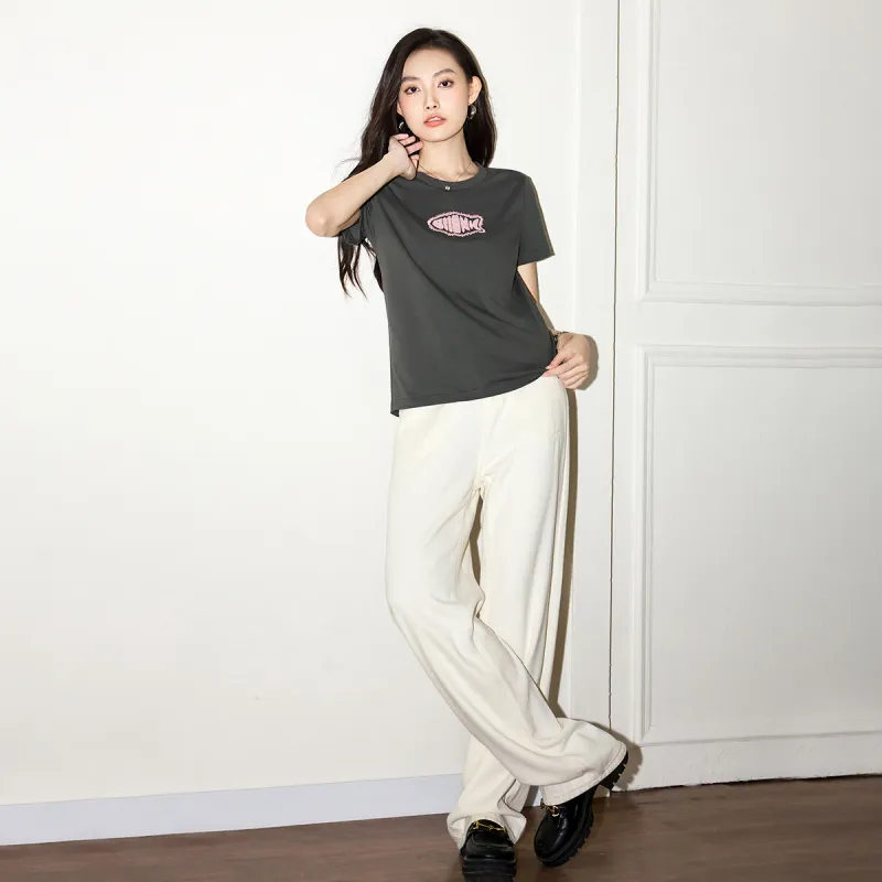 SMEN T Shirts Women's Gray-6