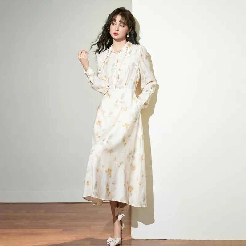 SMEN Long Sleeved Dresses Women's Multicolor-7