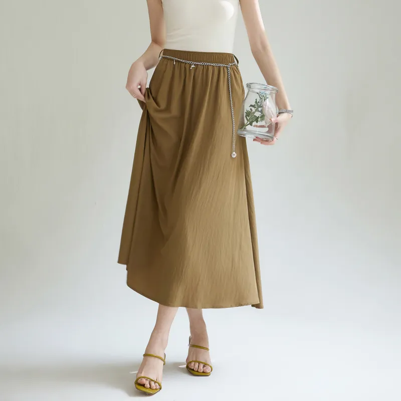 SMEN Casual Long Skirts Women's-11