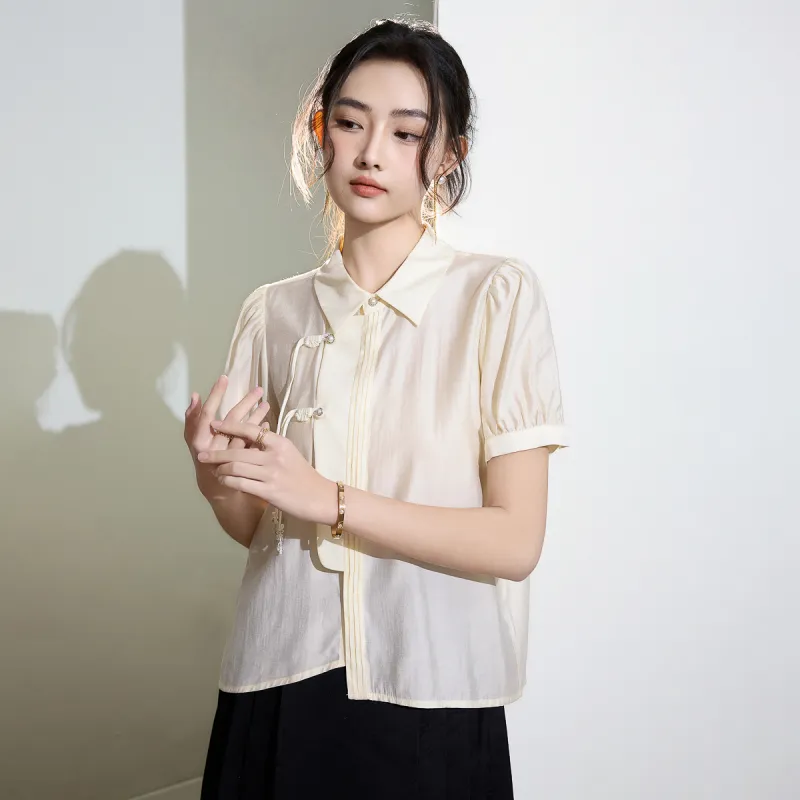 SMEN Shirts Women's Beige-2