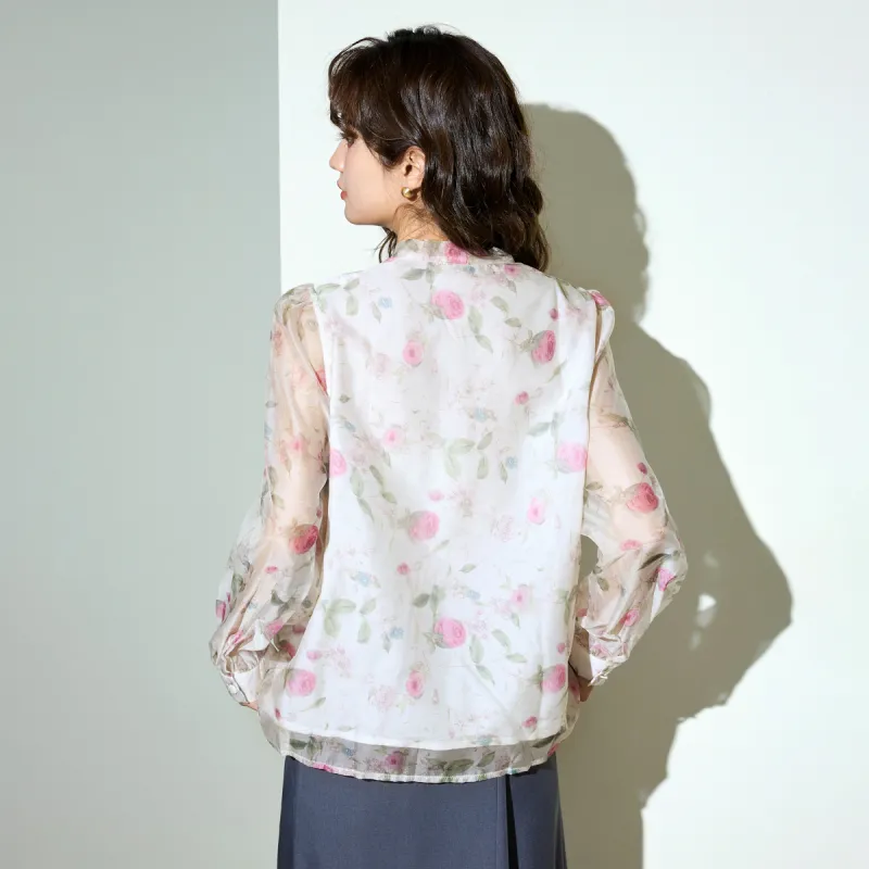SMEN Chiffon Shirts Women's-14