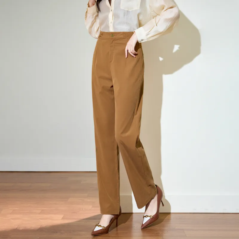 SMEN Casual Pants Women's Caramel-2
