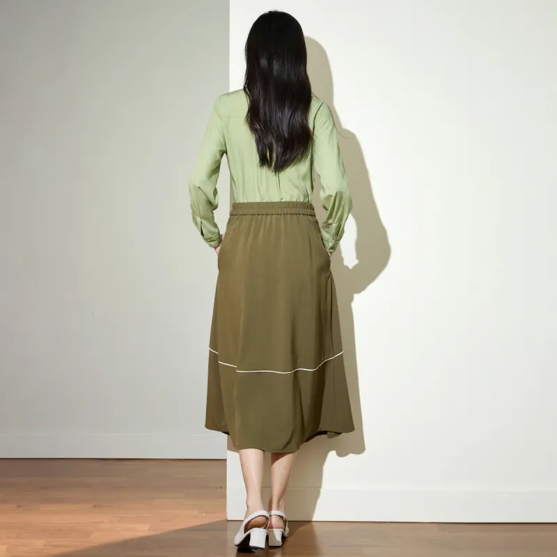 SMEN Casual Long Skirts Women's-14