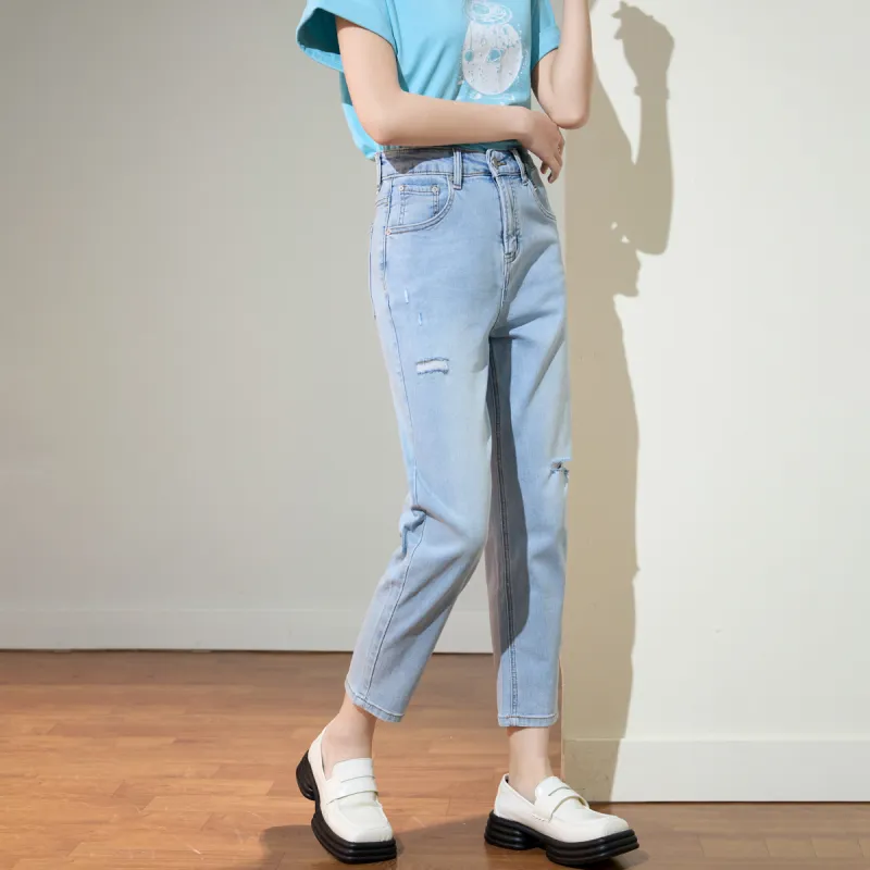 SMEN Jeans Women's Denim Blue-6