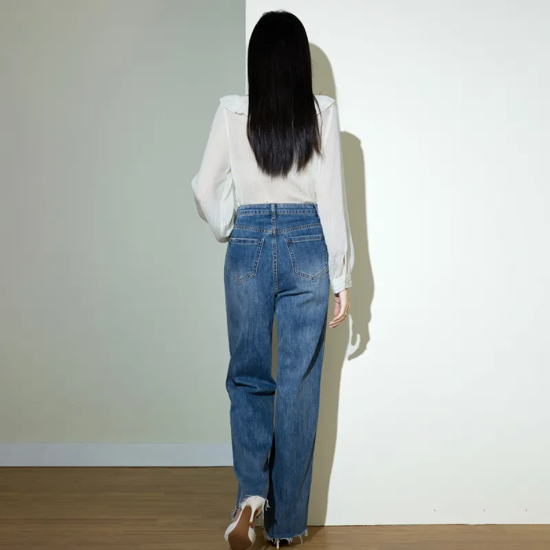 SMEN Jeans Women's Denim Blue-6