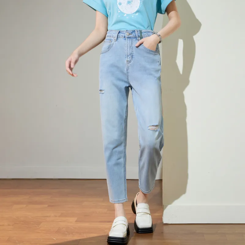 SMEN Jeans Women's Denim Blue-3