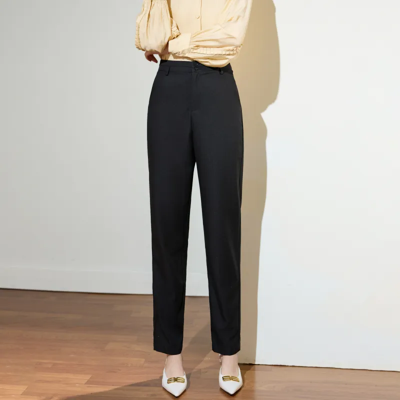 SMEN Casual Pants Women's Black-5