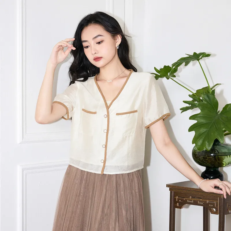 SMEN Shirts Women's Beige-5