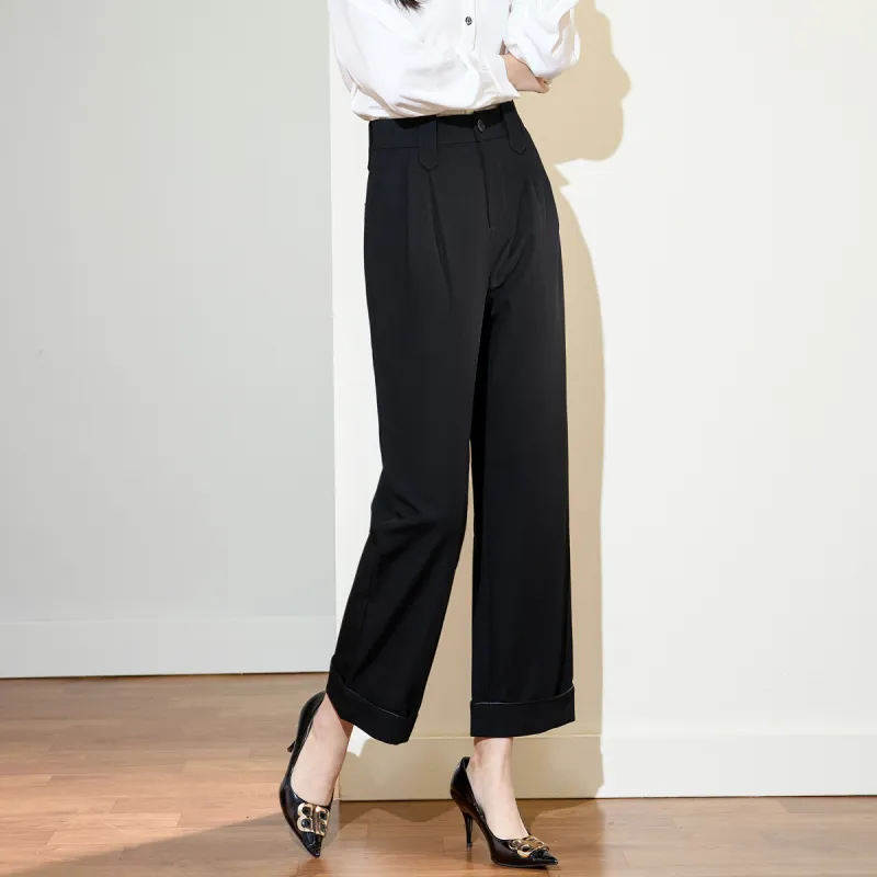 SMEN Casual Pants Women's Black-6