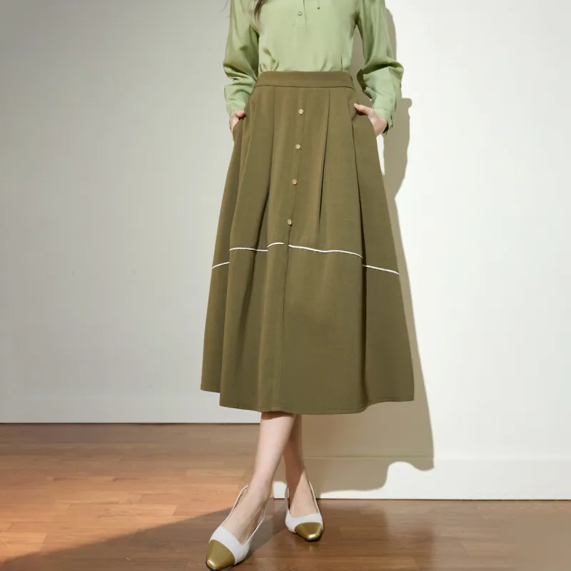 SMEN Casual Long Skirts Women's-13