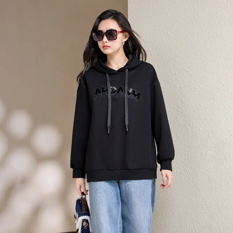 SMEN Sweatshirts Women's Black-1