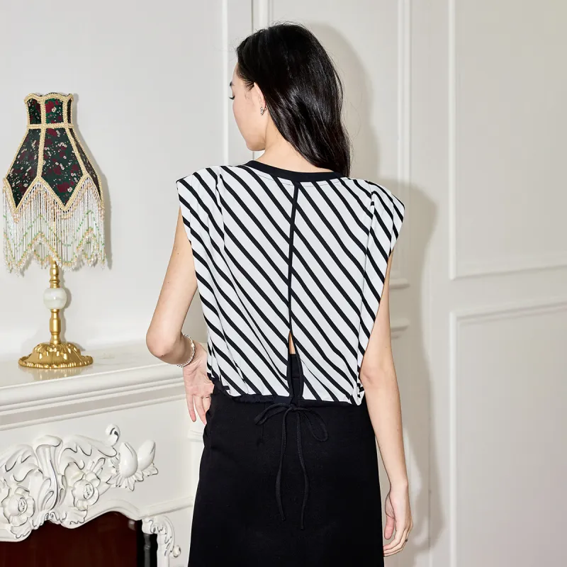 SMEN T Shirts Women's Stripes-9