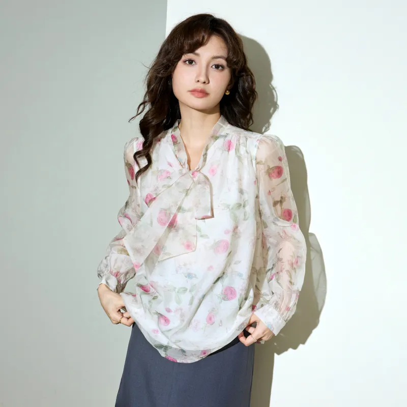 SMEN Chiffon Shirts Women's-12