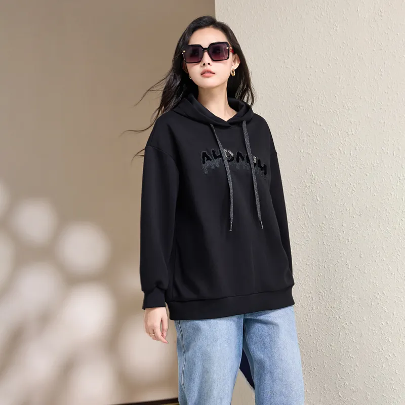 SMEN Sweatshirts Women's Black-4