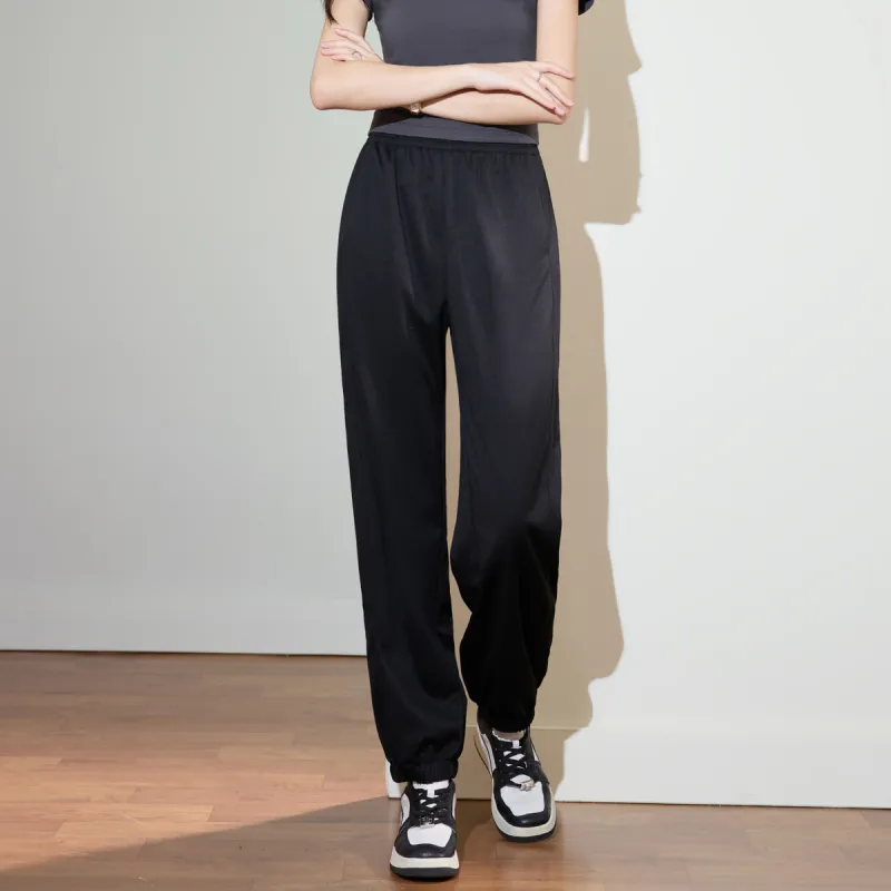 SMEN Casual Pants Women's Black-5