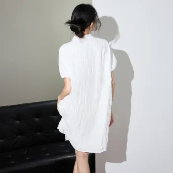 SMEN Short Sleeved Dresses Women's White