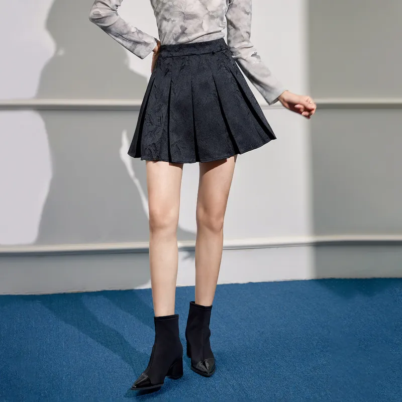 SMEN Casual Short Skirts Women's Black-2