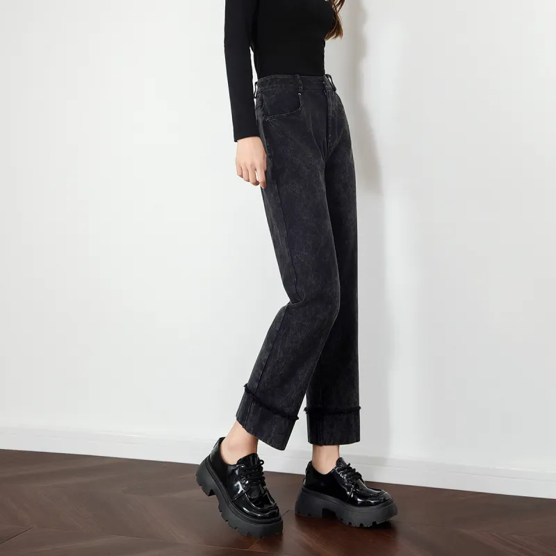 SMEN Jeans Women's Black-7