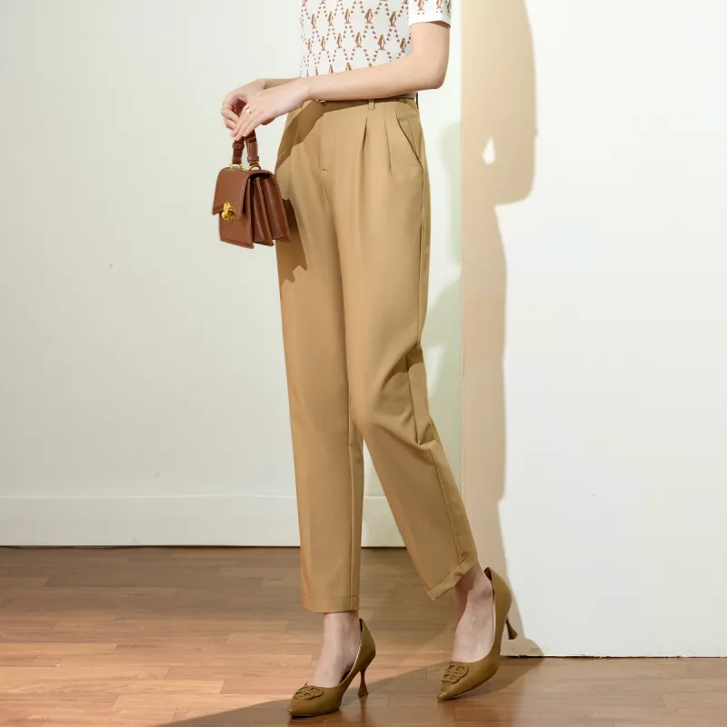 SMEN Casual Pants Women's Khaki-3