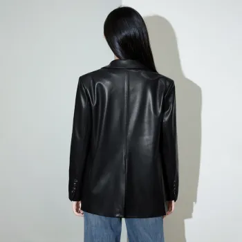 SMEN Leather Jacket Women's Black