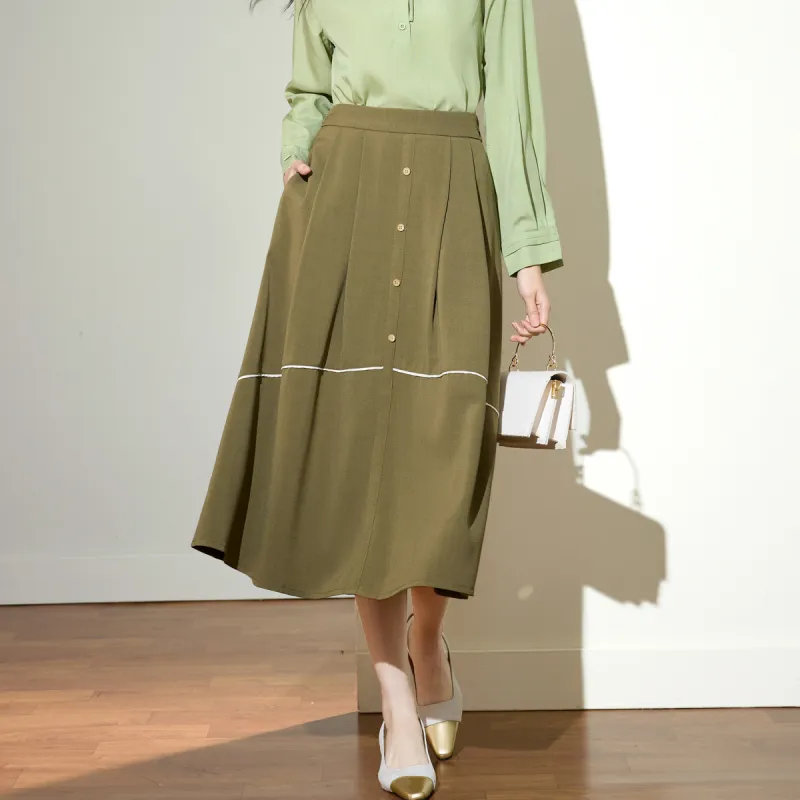 SMEN Casual Long Skirts Women's-9