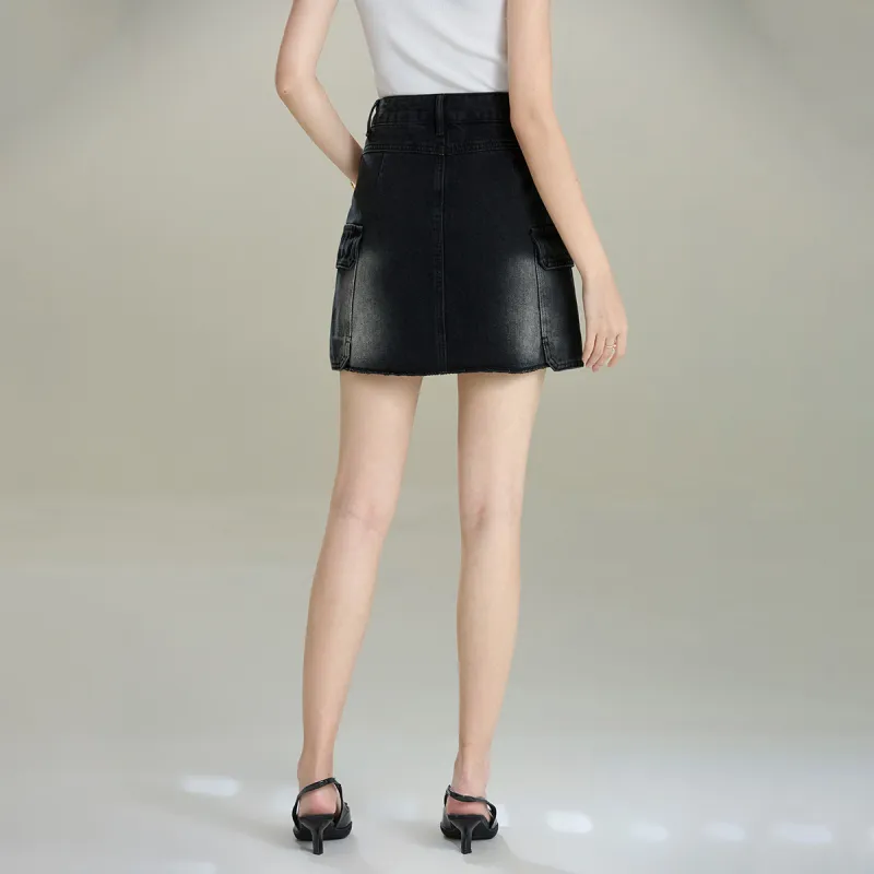 SMEN Denim Short Skirts Women's-5