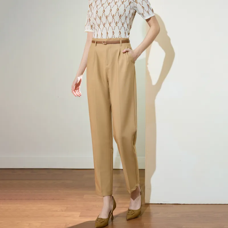 SMEN Casual Pants Women's Khaki-6