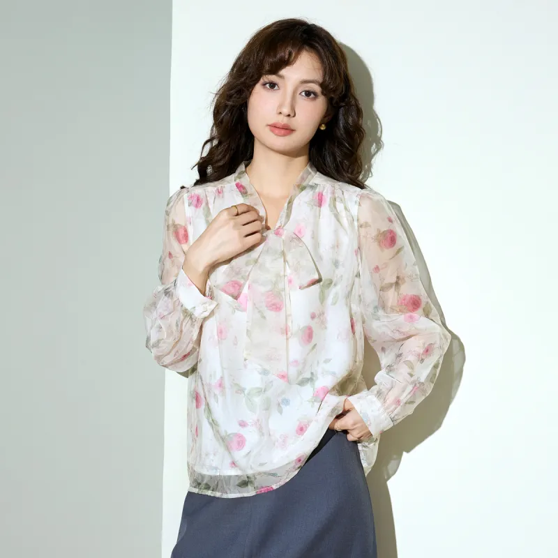 SMEN Chiffon Shirts Women's-13
